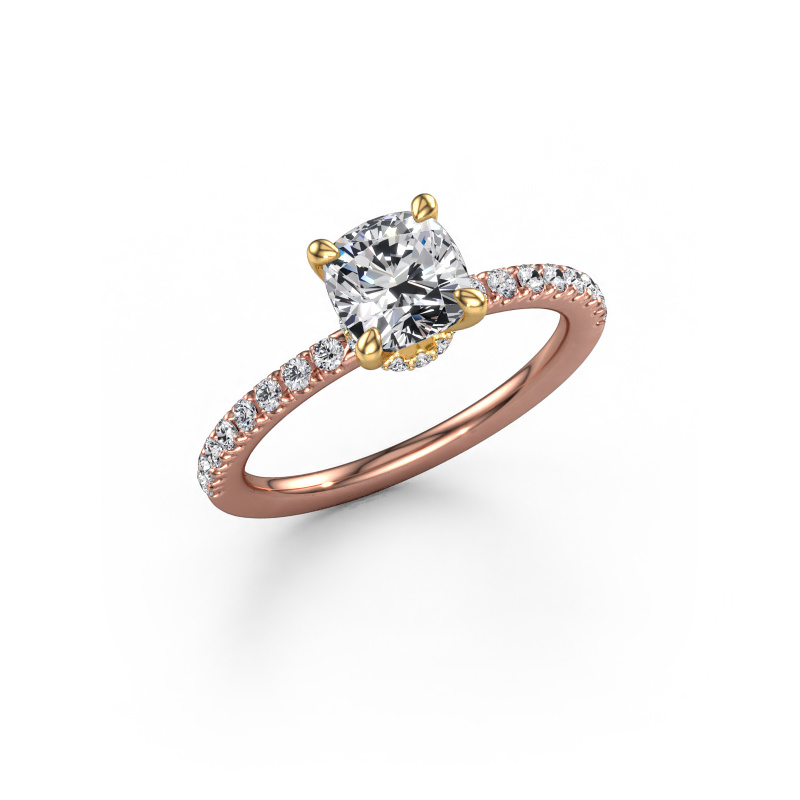 Image of Engagement ring Crystal CUS 4 585 rose gold Diamond 1.65 crt