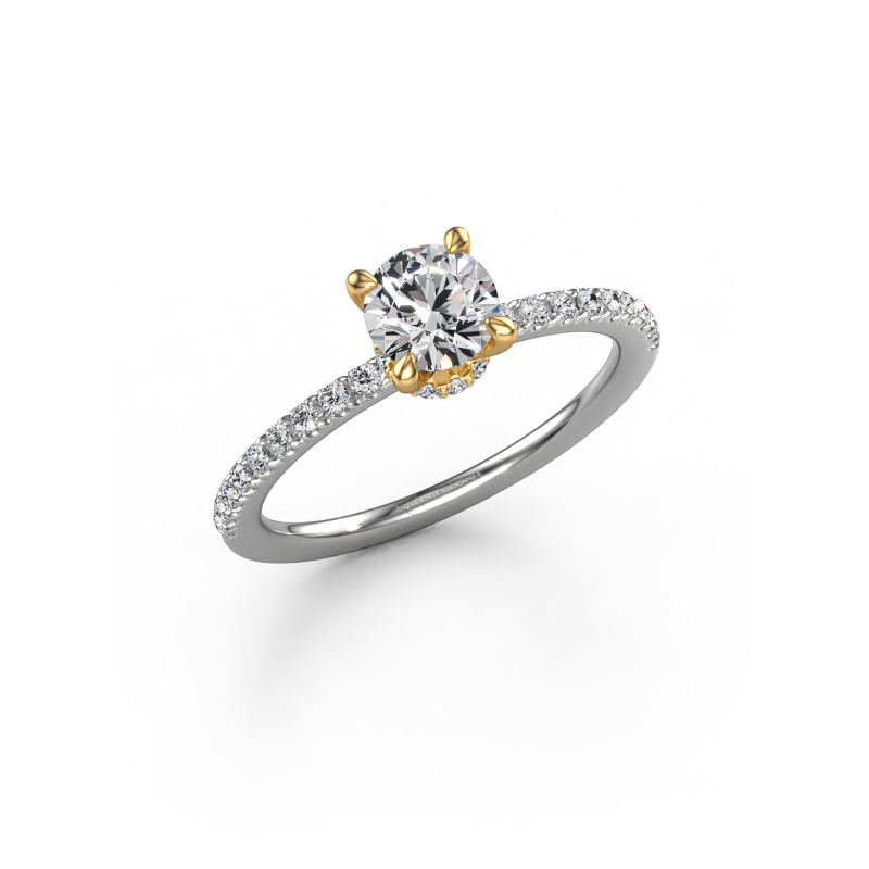 Bild von Verlobungsring Crystal rnd 4 585 Weißgold Lab-grown Diamant 0.910 crt