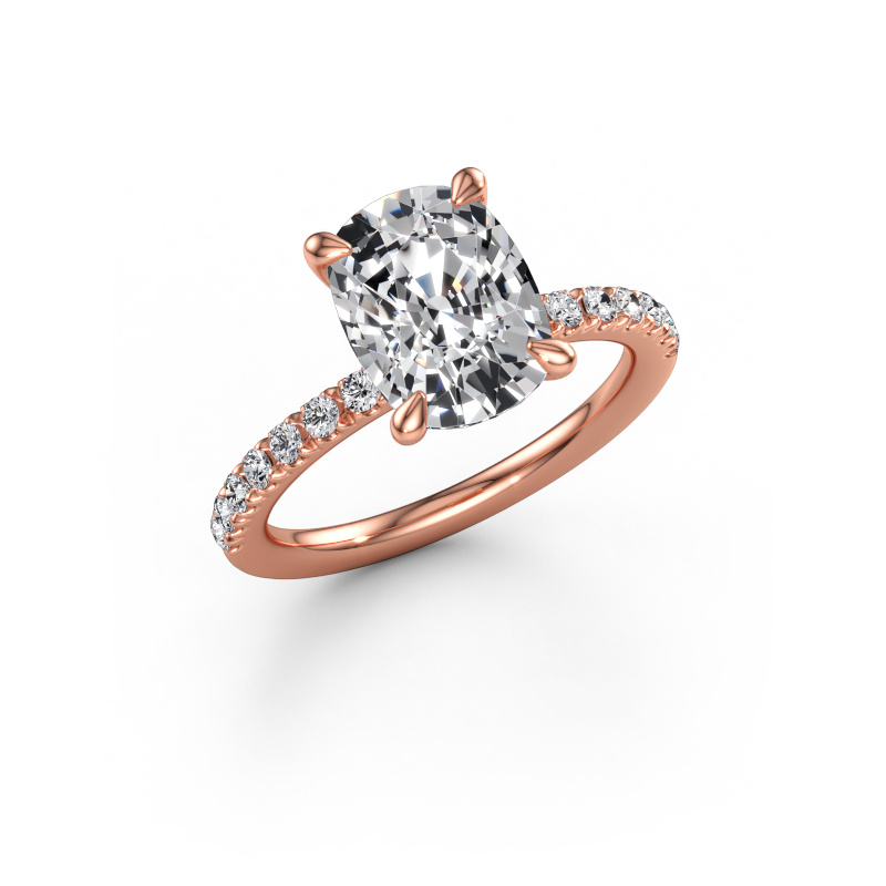 Immagine di Anello di fidanzamento Crystal CSH 4 585 oro rosa Diamante lab grown 3.36 crt
