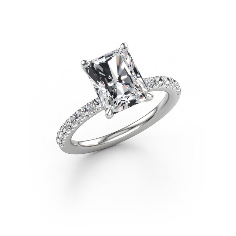 Immagine di Anello di fidanzamento Crystal RAD 4 950 platino Diamante 2.87 crt
