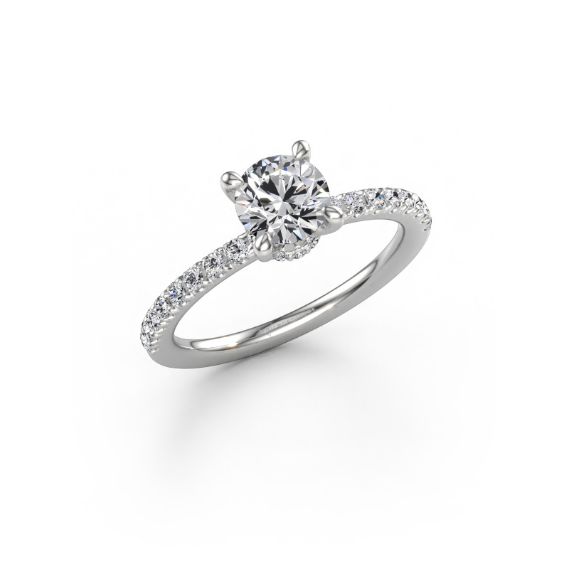 Bild av Förlovningsring Crystal rnd 4 950 platina Labbodlad diamant 1.01 crt