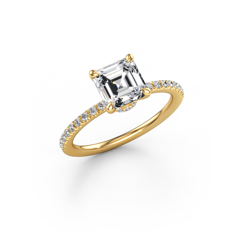 Image of Engagement ring Crystal ASSC 4 585 gold Lab grown diamond 1.76 crt