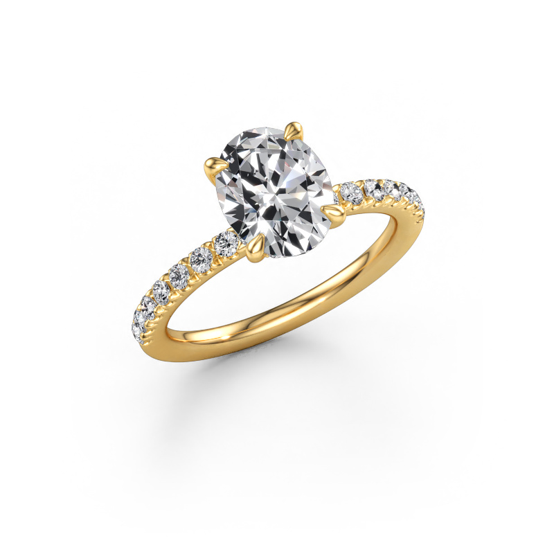 Immagine di Anello di fidanzamento Crystal OVL 4 585 oro Diamante 2.16 crt