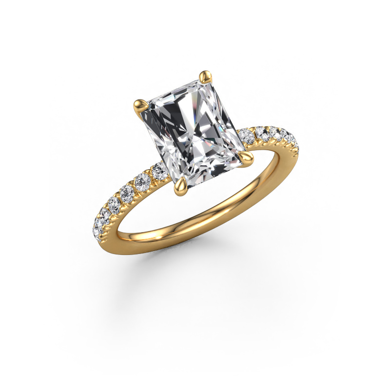 Image of Engagement ring Crystal RAD 4 585 gold Diamond 2.87 crt