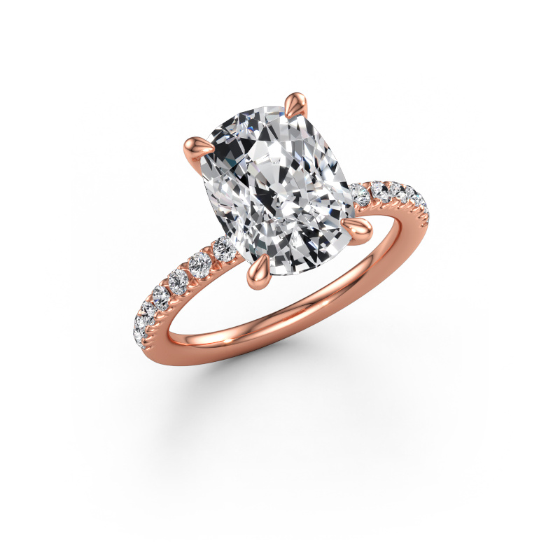 Immagine di Anello di fidanzamento Crystal CSH 4 585 oro rosa Diamante lab grown 4.37 crt