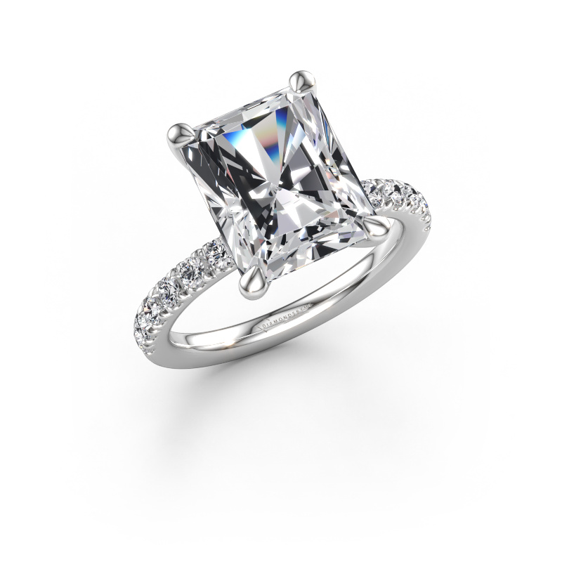 Immagine di Anello di fidanzamento Crystal RAD 4 950 platino Diamante lab grown 5.50 crt