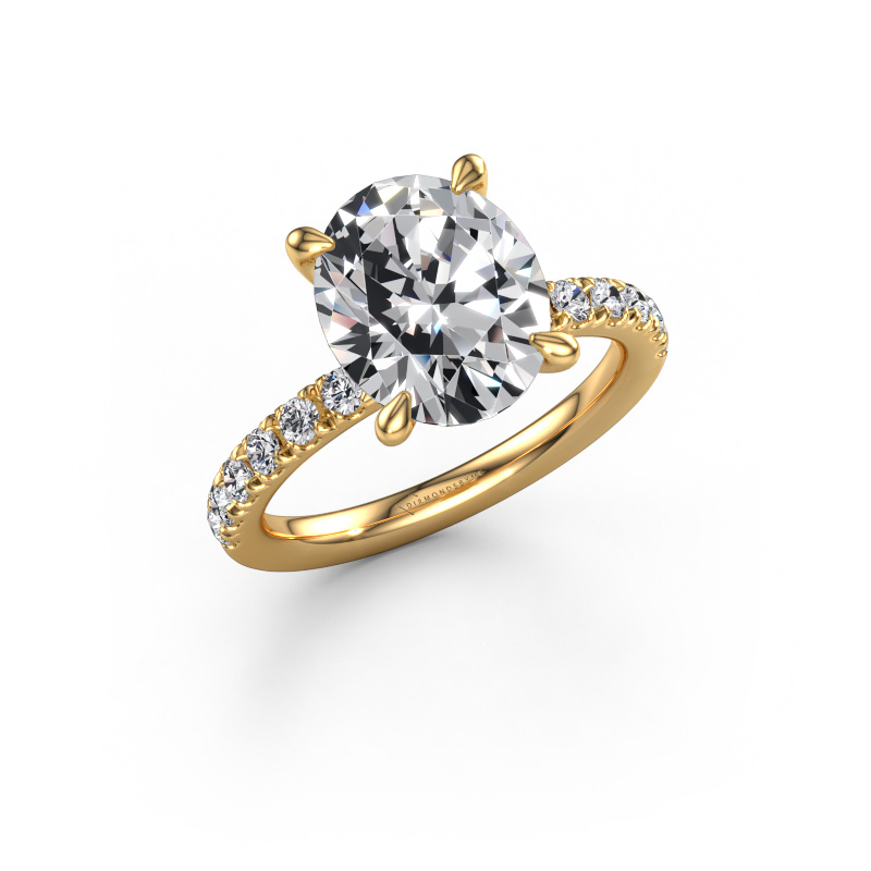 Bild von Verlobungsring Crystal OVL 4 585 Gold Lab-grown Diamant 4.30 crt