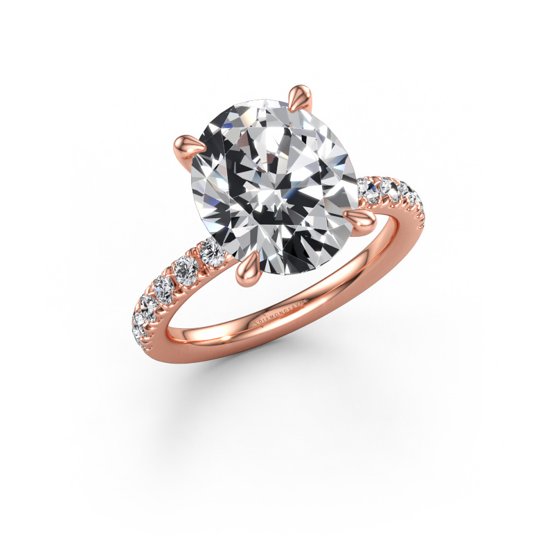 Bild av Förlovningsring Crystal OVL 4 585 roséguld Labbodlad diamant 5.50 crt