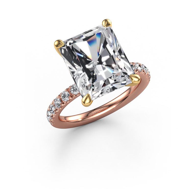 Image of Engagement ring Crystal RAD 4 585 rose gold Lab grown diamond 7.24 crt