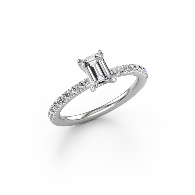 Immagine di Anello di fidanzamento Crystal EME 2 950 platino Diamante lab grown 0.94 crt