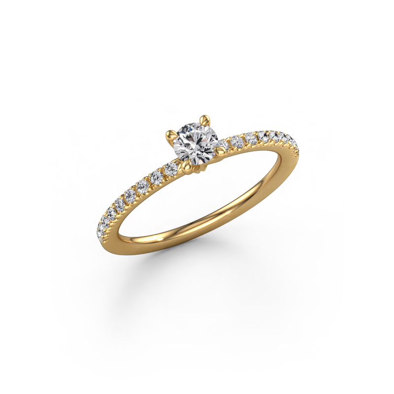 Image of Engagement ring Crystal RND 2 585 gold Diamond 0.43 crt