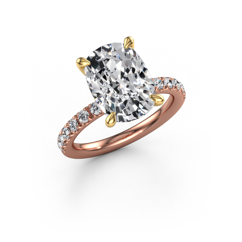 Image de Bague de fiançailles Crystal CSH 2 585 or rose Diamant synthétique 5.36 crt