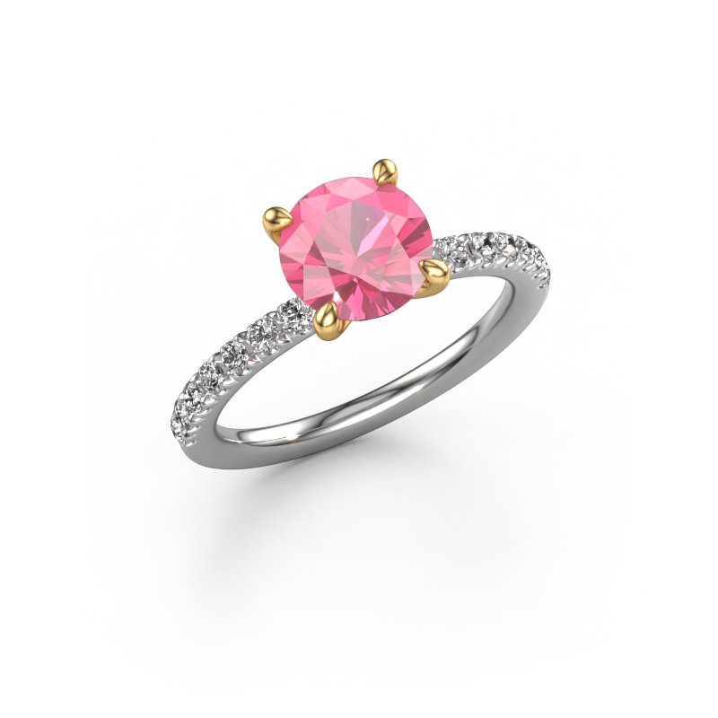 Bild von Verlobungsring Crystal RND 2 585 Weißgold Pink Saphir 7.3 mm