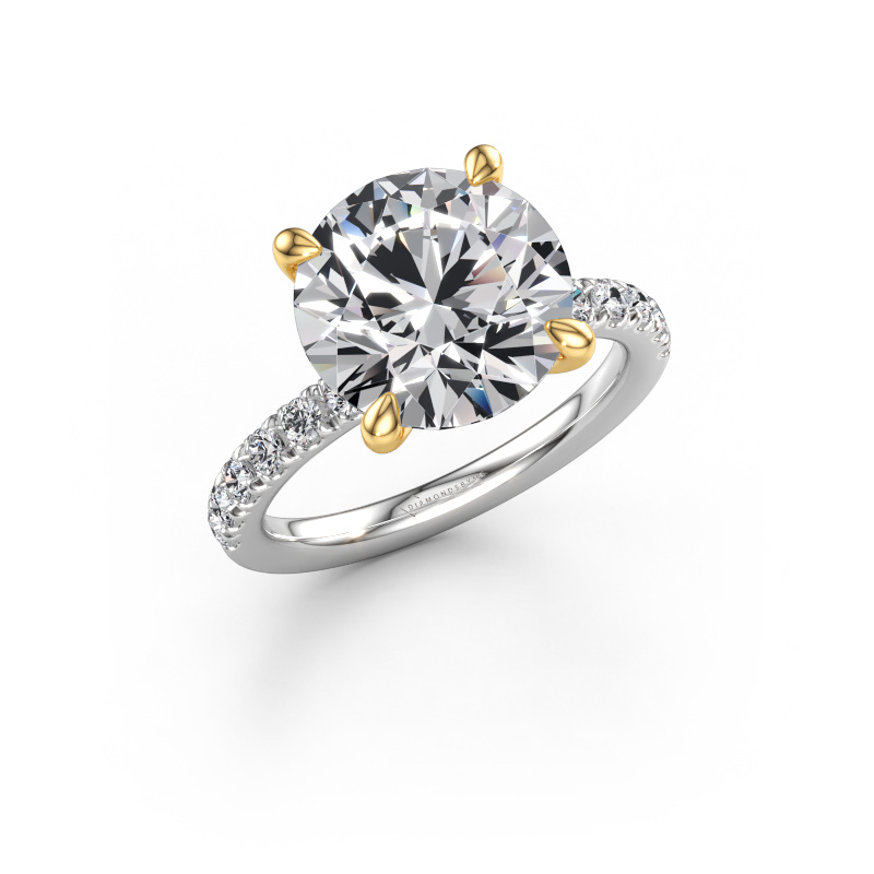 Afbeelding van Verlovingsring Crystal RND 2 585 witgoud Lab-grown diamant 5.36 crt