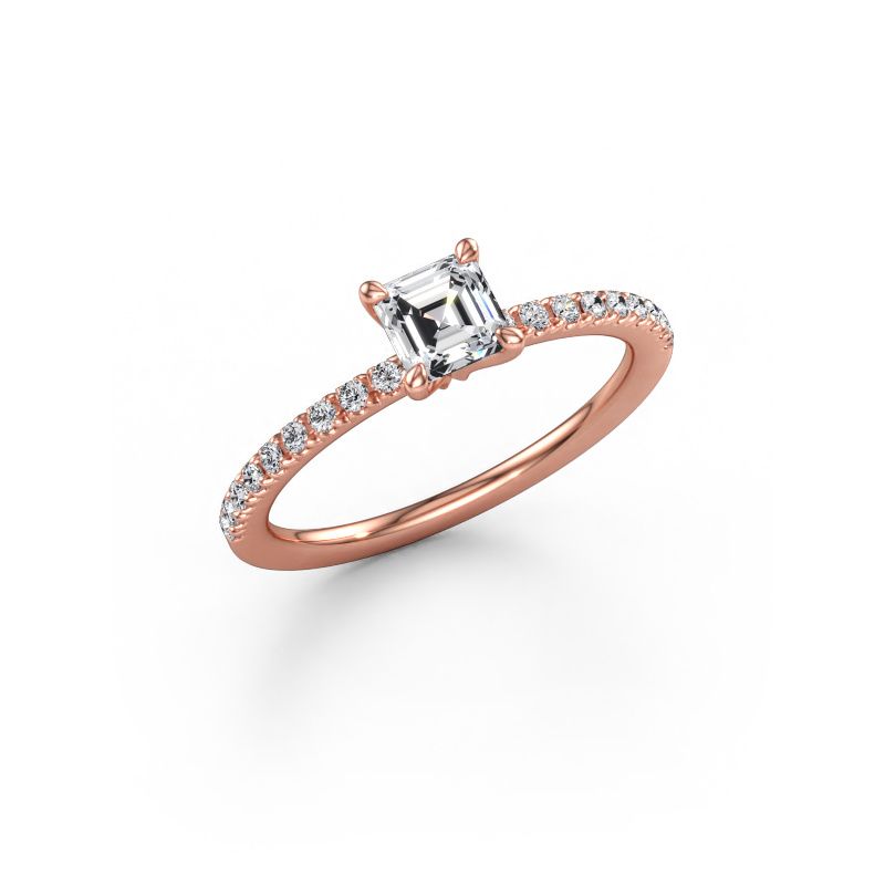 Bild av Förlovningsring Crystal ASSC 2 585 roséguld Diamant efter eget val 4.5 mm