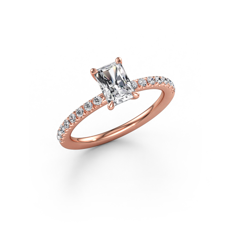 Immagine di Anello di fidanzamento Crystal RAD 2 585 oro rosa Diamante 0.99 crt