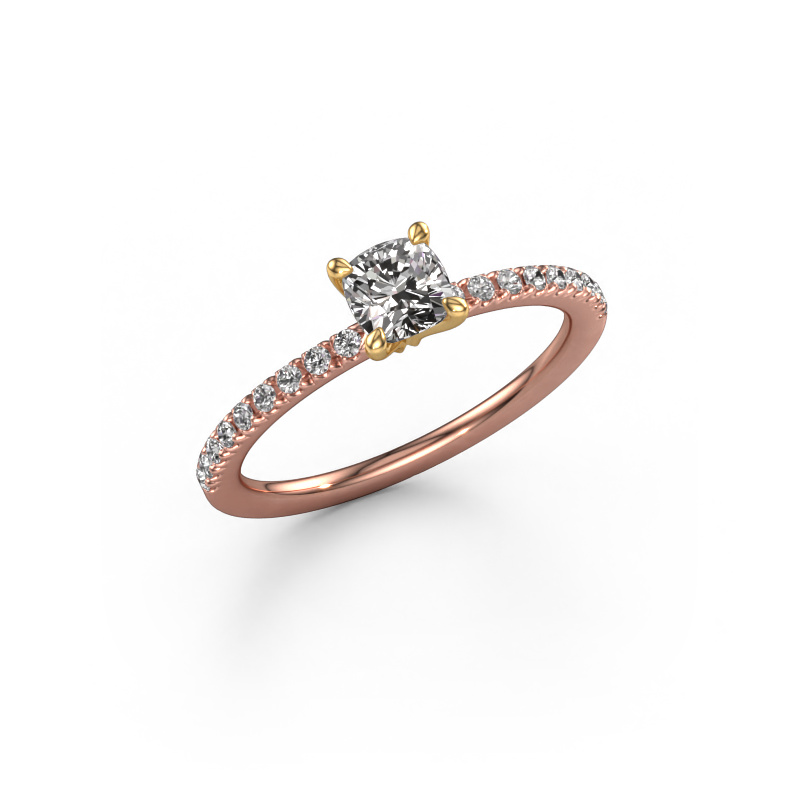 Image of Engagement ring Crystal CUS 2 585 rose gold Diamond 0.680 crt