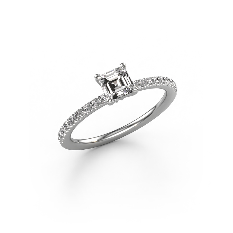 Image of Engagement ring Crystal ASSC 2 950 platinum Diamond 0.680 crt