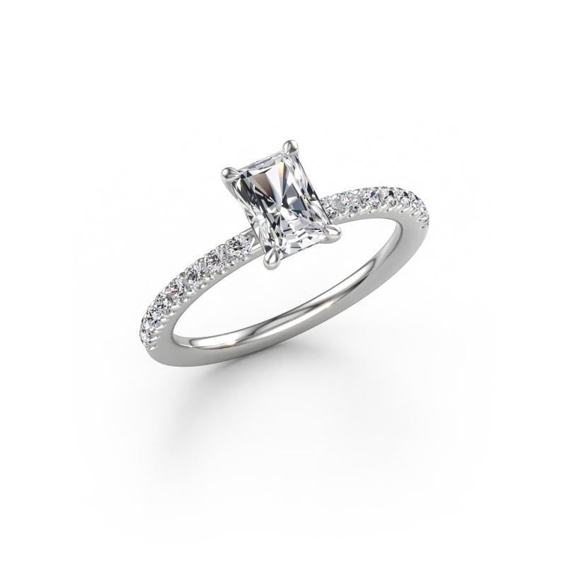 Immagine di Anello di fidanzamento Crystal RAD 2 585 oro bianco Diamante lab grown 0.99 crt