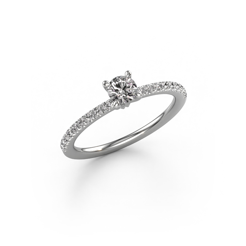 Image of Engagement ring Crystal RND 2 950 platinum Diamond 0.48 crt