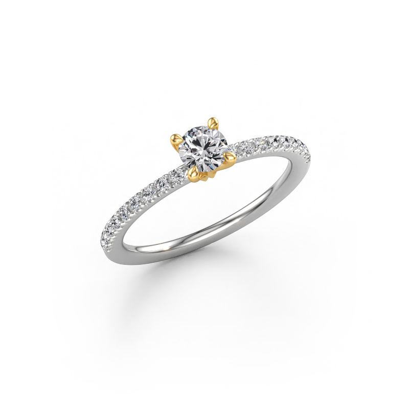 Afbeelding van Verlovingsring Crystal RND 2 585 witgoud Diamant 0.48 crt
