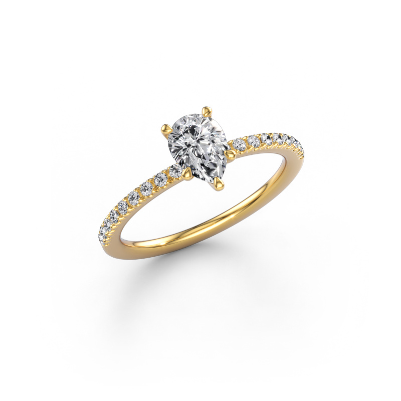 Immagine di Anello di fidanzamento Crystal PER 2 585 oro Diamante 0.83 crt