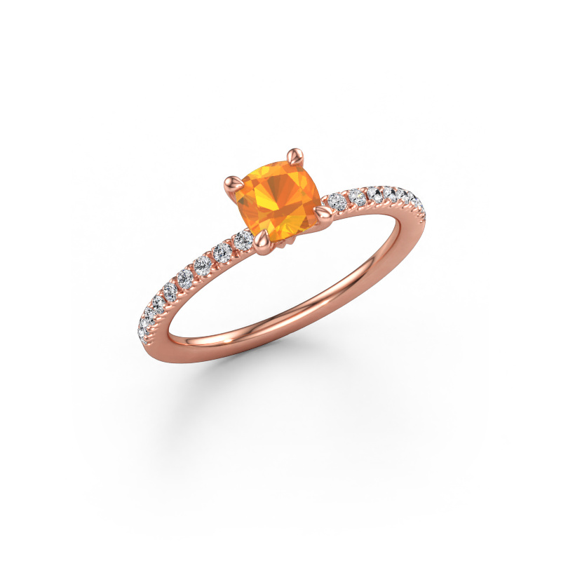 Bild av Förlovningsring Crystal CUS 2 585 roséguld Citrin 5 mm