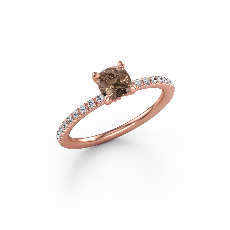 Image de Bague de fiançailles Crystal CUS 2 585 or rose Diamant brun 0.880 crt