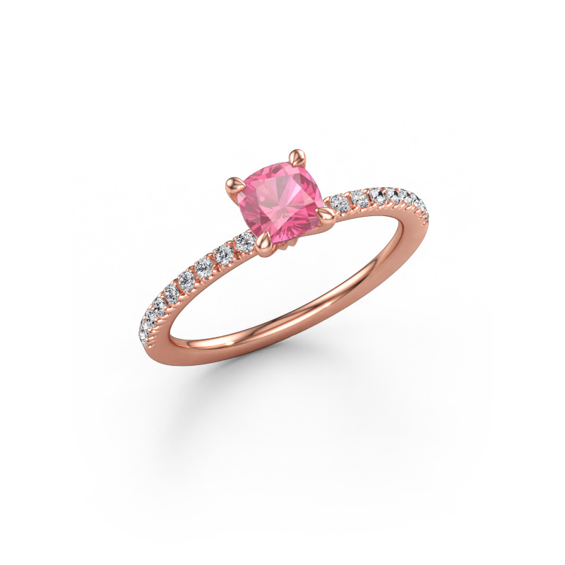 Immagine di Anello di fidanzamento Crystal CUS 2 585 oro rosa Zaffiro rosa 5 mm