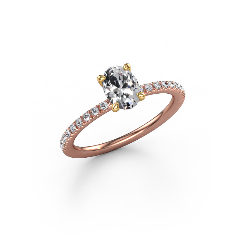 Bild von Verlobungsring Crystal OVL 2 585 Roségold Diamant 0.880 crt