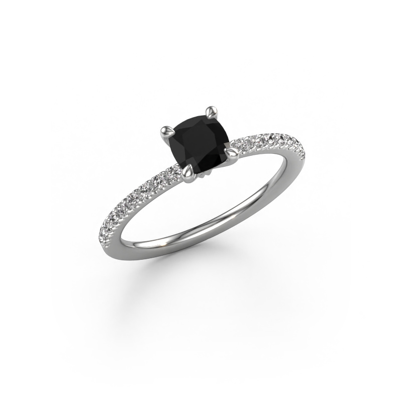 Image of Engagement ring Crystal CUS 2 950 platinum Black diamond 0.880 crt