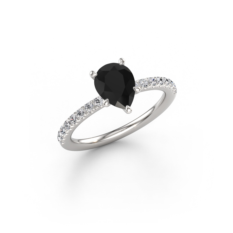 Image of Engagement ring Crystal PER 2 950 platinum Black diamond 1.49 crt