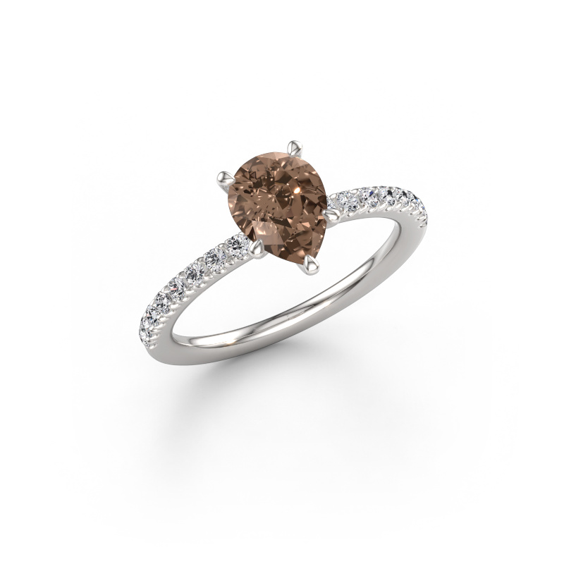 Bild von Verlobungsring Crystal PER 2 950 Platin Braun Diamant 1.24 crt