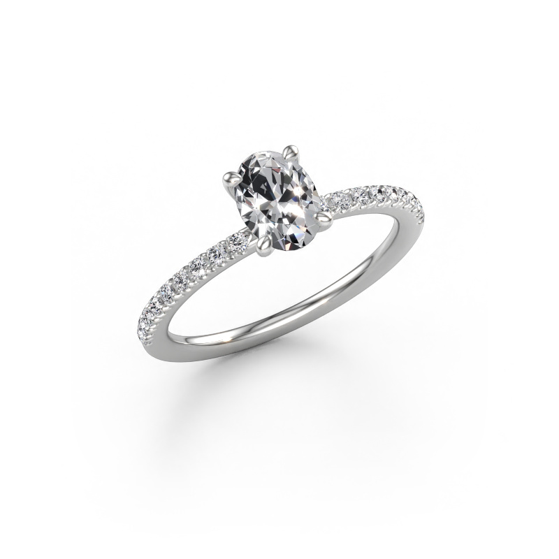 Afbeelding van Verlovingsring Crystal OVL 2 950 platina Lab-grown diamant 0.880 crt