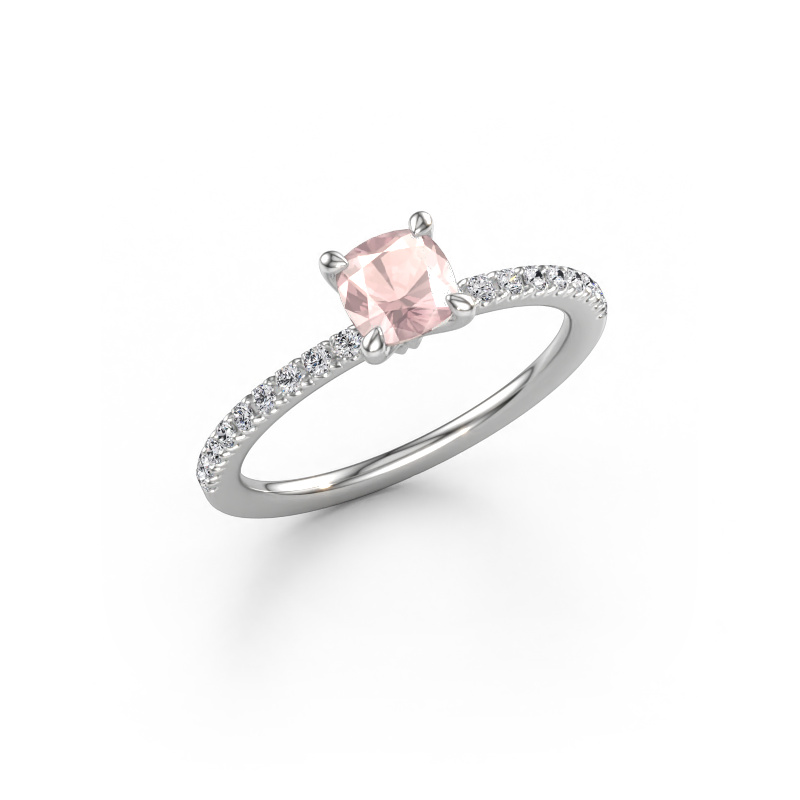 Immagine di Anello di fidanzamento Crystal CUS 2 950 platino Morganite champagne 5 mm