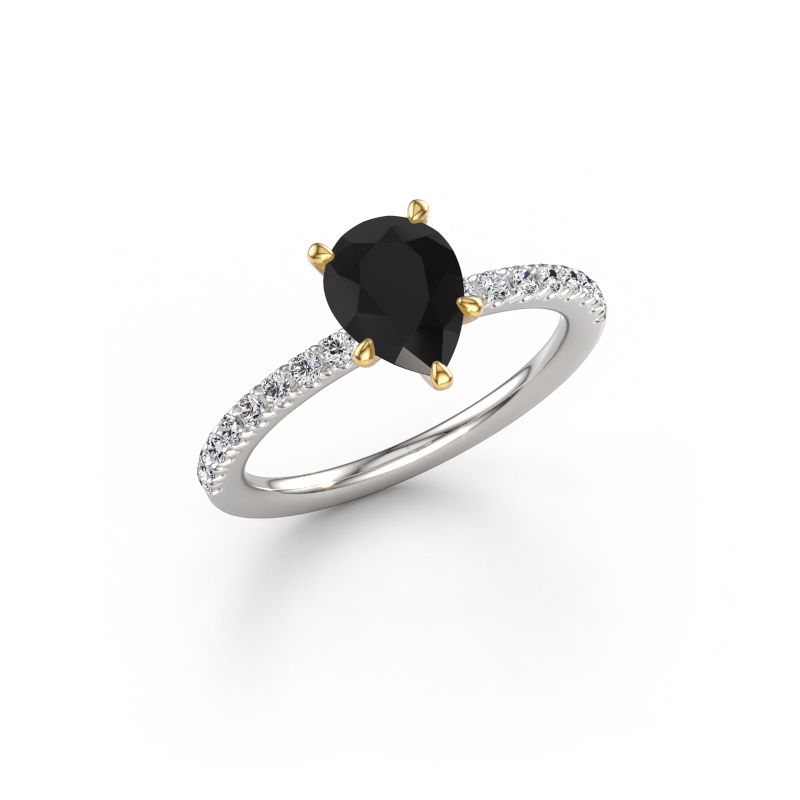Bild von Verlobungsring Crystal PER 2 585 Weißgold Schwarz Diamant 1.49 crt
