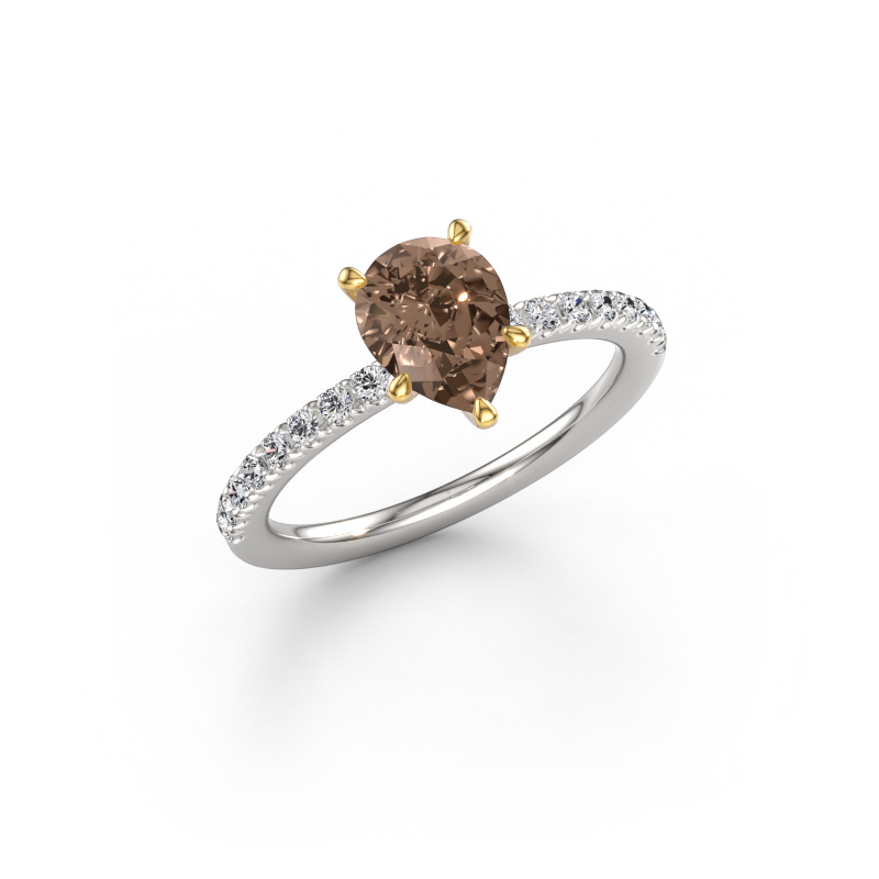 Bild von Verlobungsring Crystal PER 2 585 Weißgold Braun Diamant 1.24 crt
