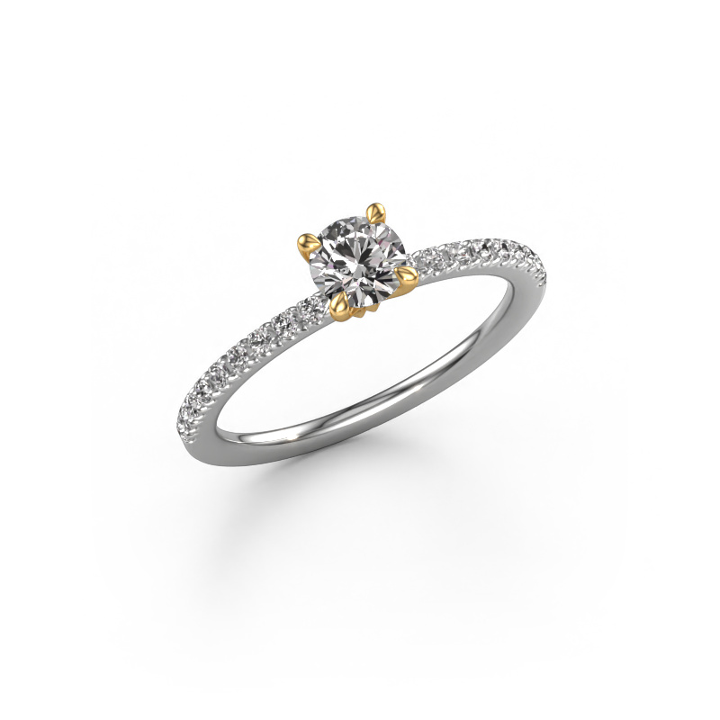 Bild von Verlobungsring Crystal RND 2 585 Weißgold Diamant 0.58 crt