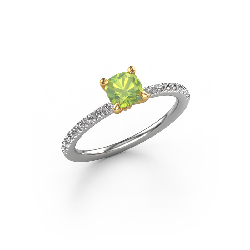 Bild von Verlobungsring Crystal CUS 2 585 Weißgold Peridot 5 mm