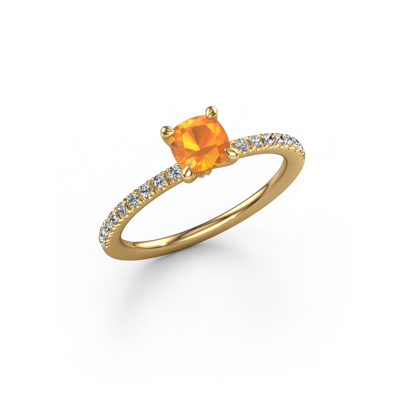 Bild von Verlobungsring Crystal CUS 2 585 Gold Citrin 5 mm