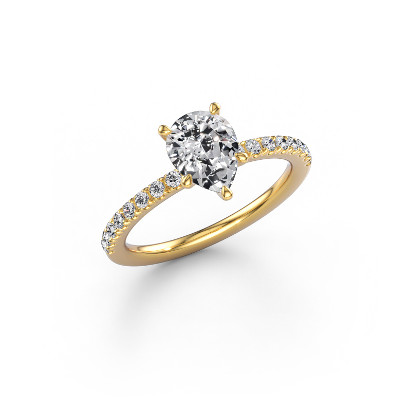 Image of Engagement ring Crystal PER 2 585 gold Diamond 1.24 crt