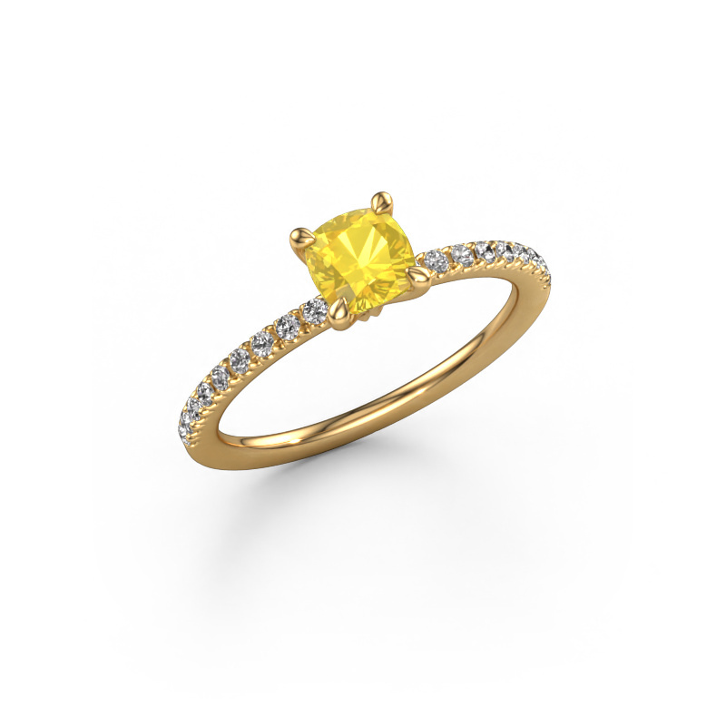 Image de Bague de fiançailles Crystal CUS 2 585 or jaune Saphir jaune 5 mm