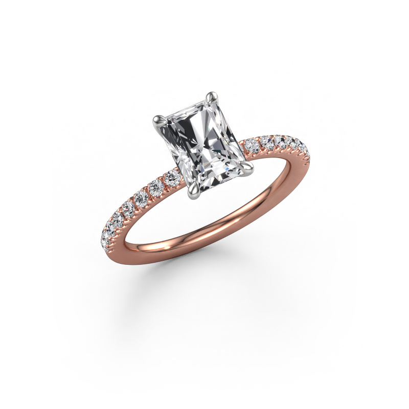 Bild von Verlobungsring Crystal RAD 2 585 Roségold Lab-grown Diamant 1.74 crt