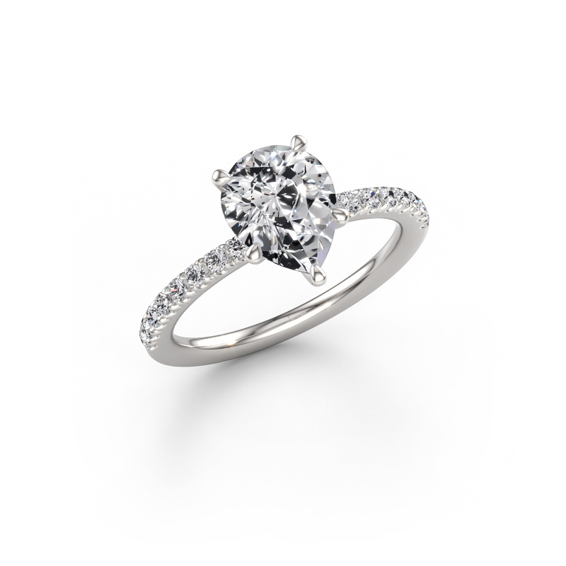 Immagine di Anello di fidanzamento Crystal PER 2 585 oro bianco Diamante lab grown 1.74 crt