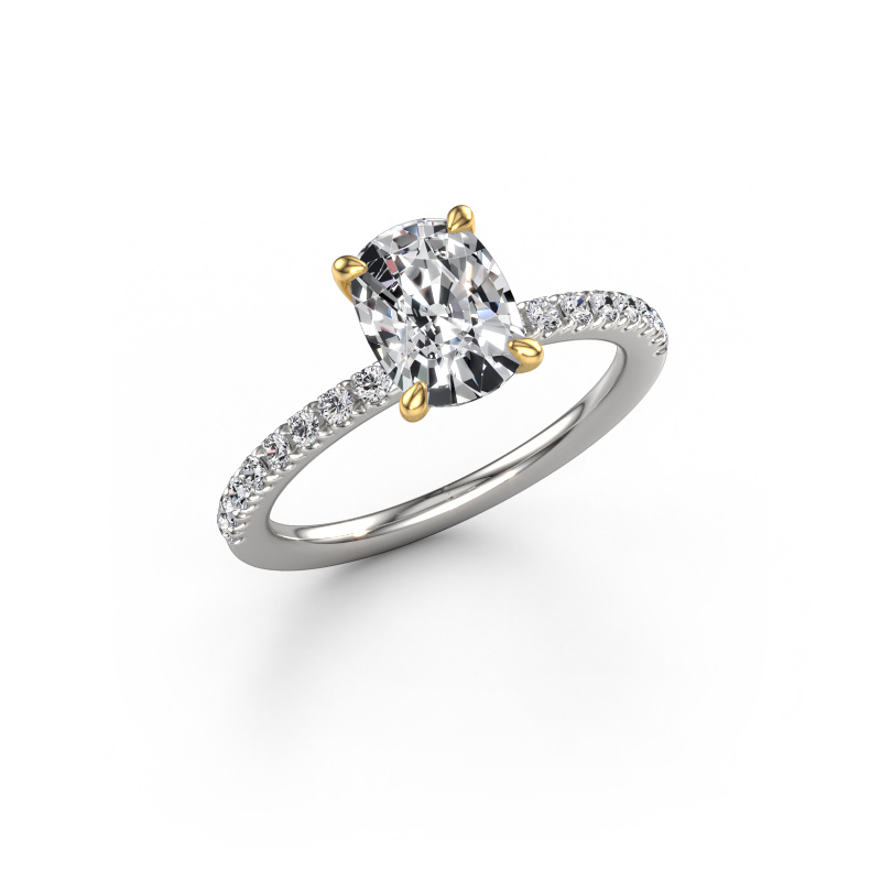 Image de Bague de fiançailles Crystal CSH 2 585 or blanc Diamant synthétique 2.24 crt