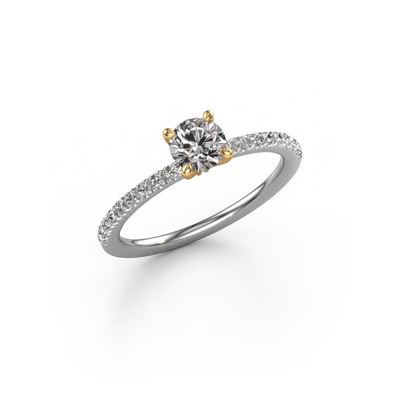 Image of Engagement ring Crystal RND 2 585 white gold Diamond 0.680 crt
