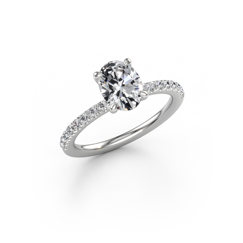 Afbeelding van Verlovingsring Crystal OVL 2 585 witgoud Diamant 1.34 crt