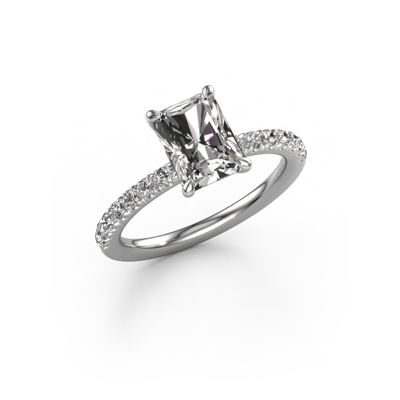 Image of Engagement ring Crystal RAD 2 950 platinum Lab grown diamond 2.03 crt