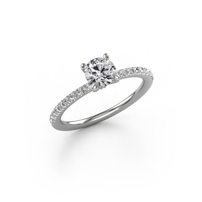 Image of Engagement ring Crystal RND 2 950 platinum Lab grown diamond 0.78 crt