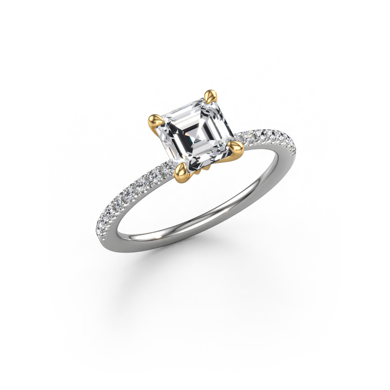 Bild von Verlobungsring Crystal ASSC 2 585 Weißgold Lab-grown Diamant 1.43 crt